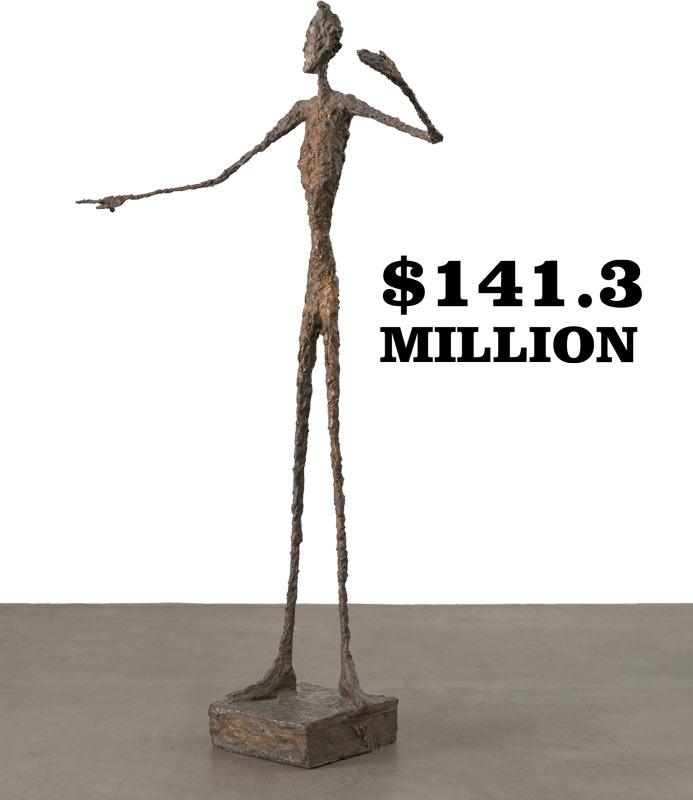 L'Homme Au Doigt Sculpture by Alberto Giacometti