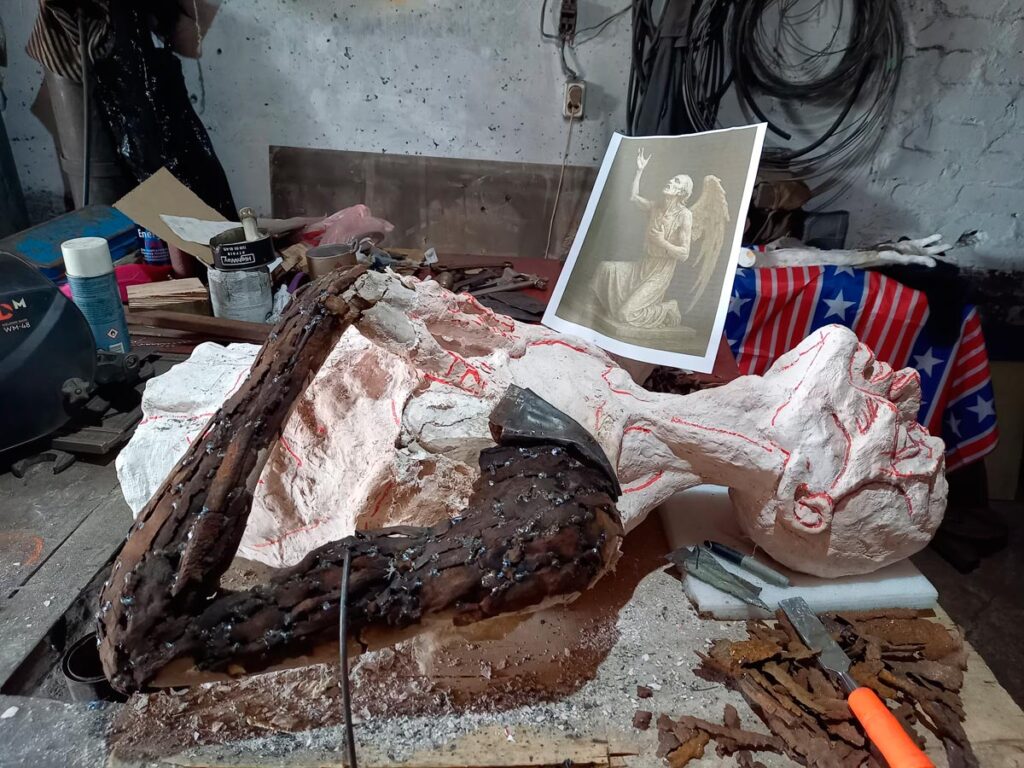 The Art of MFF | The Making of a monumental sculpture titled "The Silent Uprising of an Angel" by Sergey Melnikoff, a.k.a. MFF.
