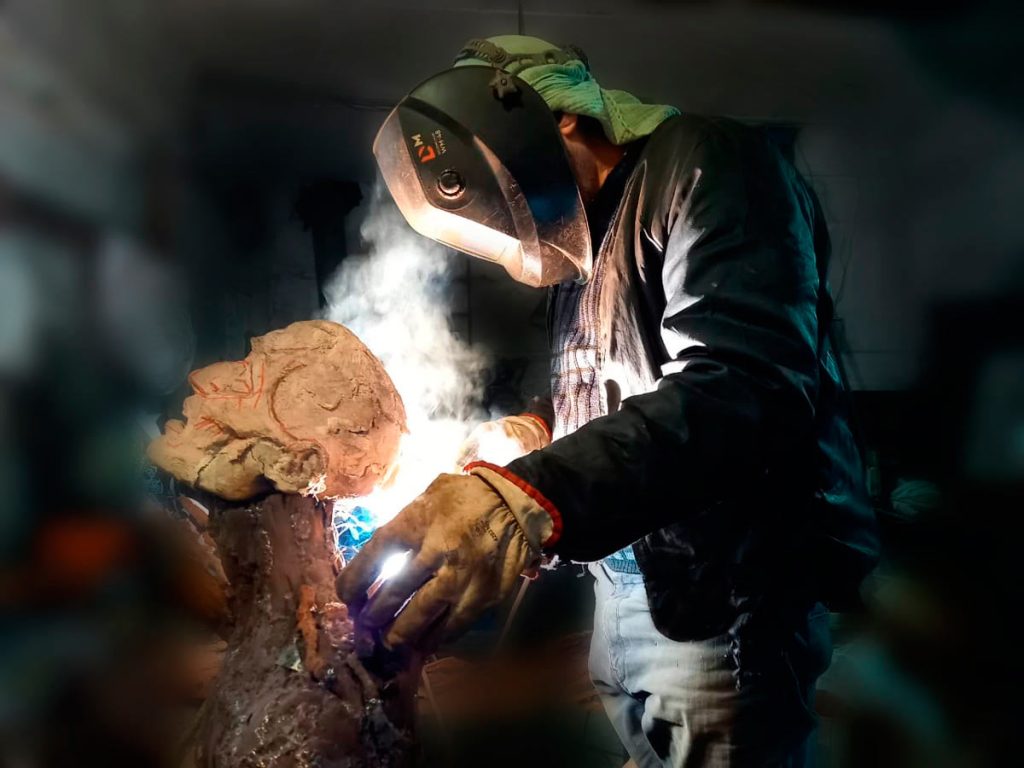 Creation of a wing of Sergey Melnikoff's sculpture ‘The Silent Uprising of an Angel'