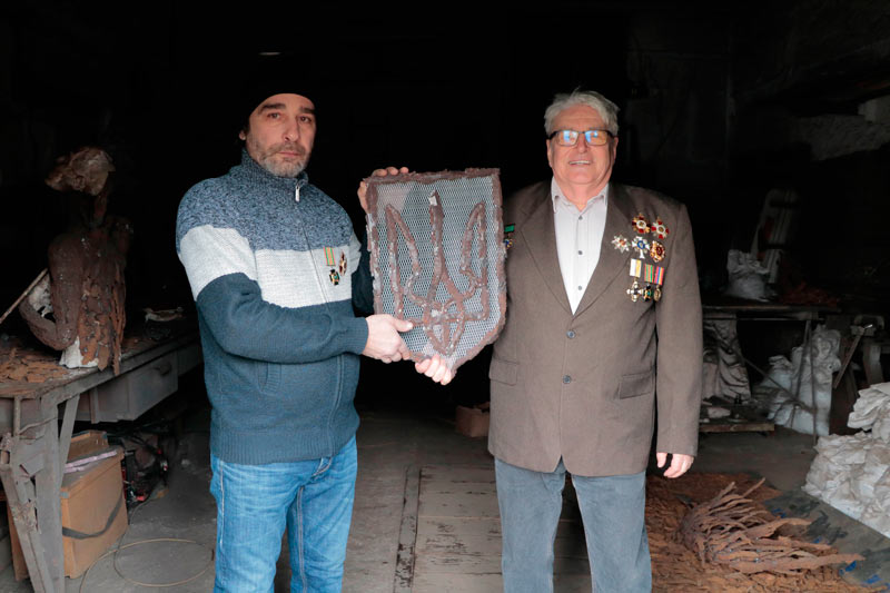 Sergey Melnikoff (right) and Viktor Bielchyk in their studio