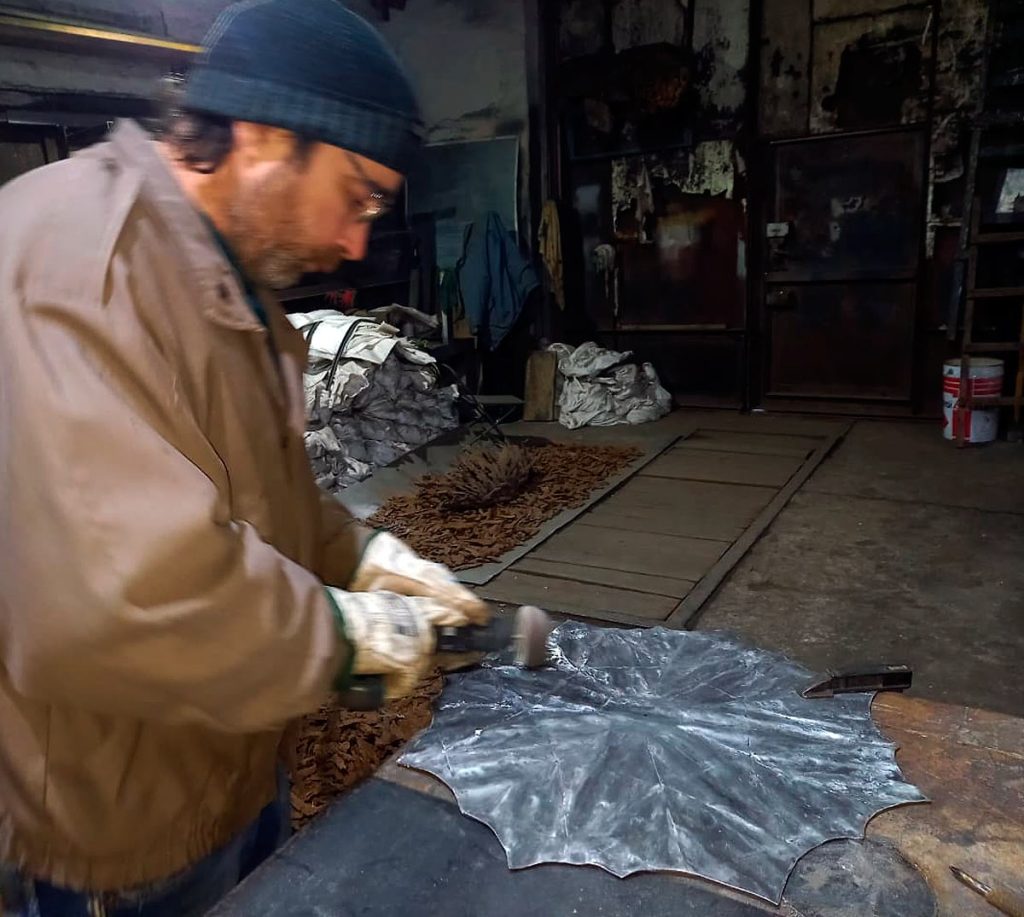 After welding, all metal is thoroughly cleaned to remove every trace of corrosion.