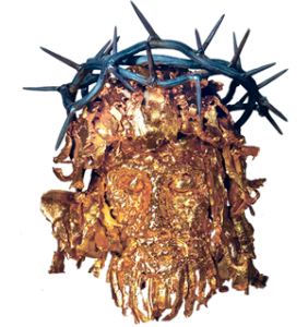 Head of Christ frontal view.