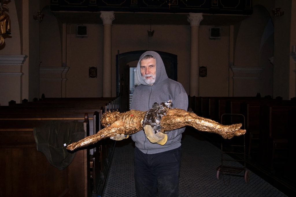 "The Cross of Peace" at the Basilian Monastery, Church of the Annunciation of the Blessed Virgin Mary, Pidhirtsi, Lviv Region. Photograph by Mariia Universaliuk.