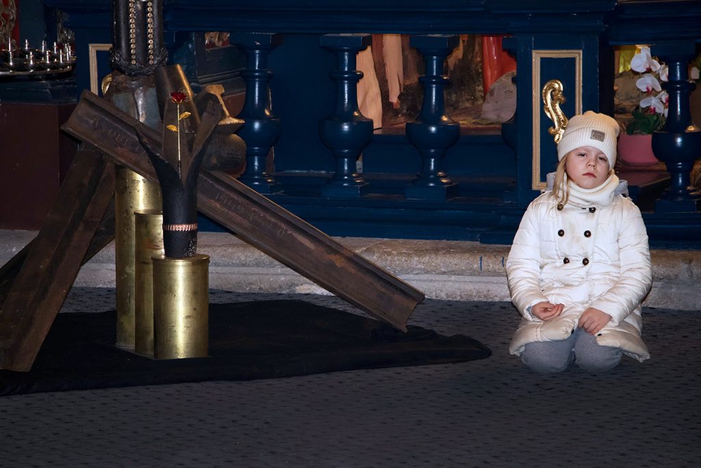 "The Cross of Peace" at the Basilian Monastery, Church of the Annunciation of the Blessed Virgin Mary, Pidhirtsi, Lviv Region. Photograph by Mariia Universaliuk.