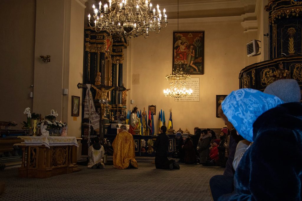 "The Cross of Peace" at the Basilian Monastery, Church of the Annunciation of the Blessed Virgin Mary, Pidhirtsi, Lviv Region. Photograph by Mariia Universaliuk.