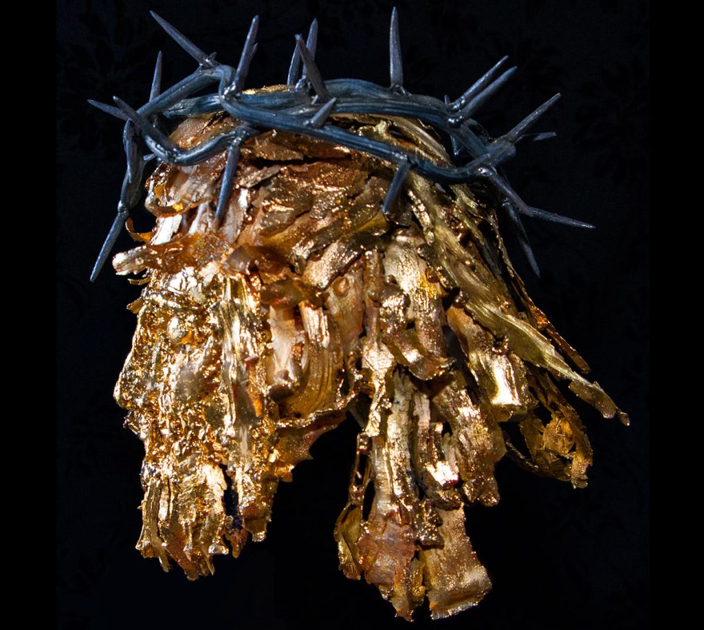 The Art of MFF | Revelation of the Christ Figure in the Golden Form Emerging from Fragments.