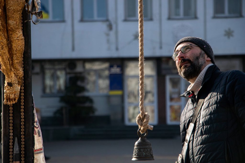 Boryspil, Kyiv Region, Ukraine's air gateway welcomes "The Cross of Peace". Photograph by Mariia Universaliuk.