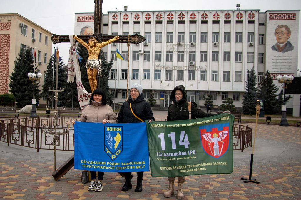 Boryspil, Kyiv Region, Ukraine's air gateway welcomes "The Cross of Peace". Photograph by Mariia Universaliuk.