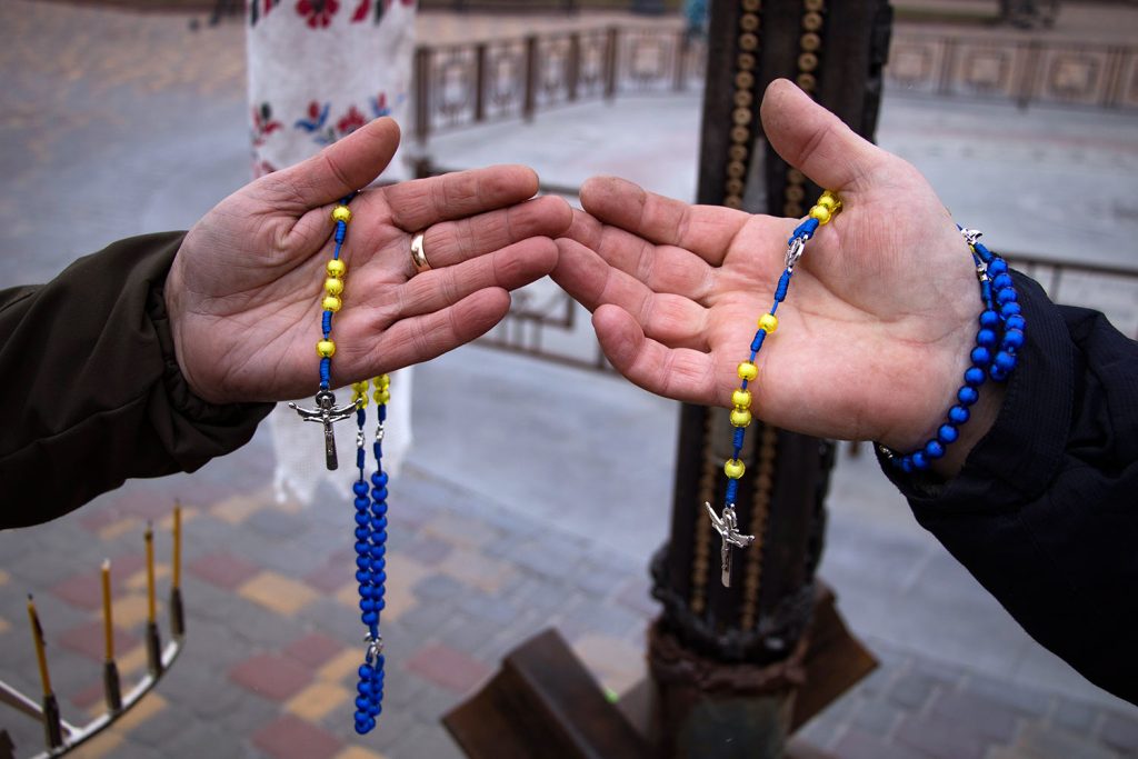 Boryspil, Kyiv Region, Ukraine's air gateway welcomes "The Cross of Peace". Photograph by Mariia Universaliuk.