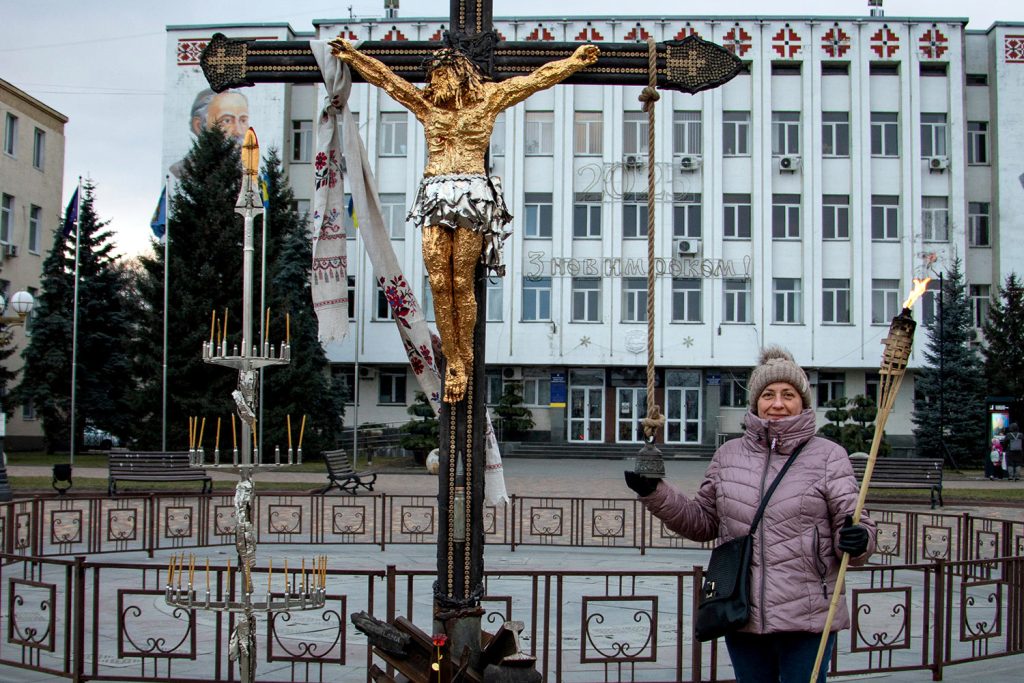 Boryspil, Kyiv Region, Ukraine's air gateway welcomes "The Cross of Peace". Photograph by Mariia Universaliuk.