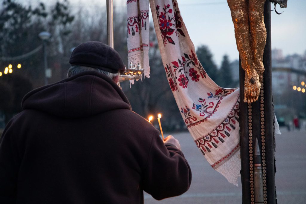 "The Cross of Peace" in Brovary, Kyiv Region. Photograph by Mariia Universaliuk.